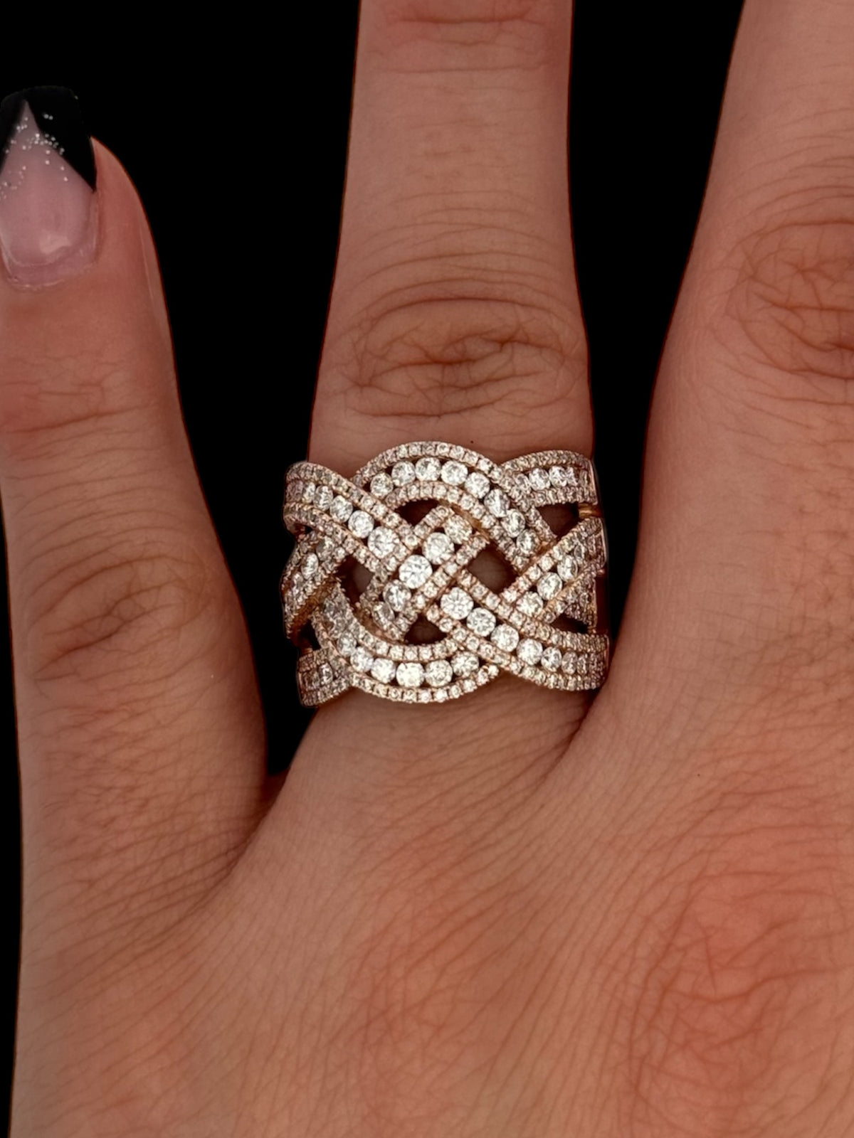 14K Rose Gold 1.96 cttw White Diamond Ring