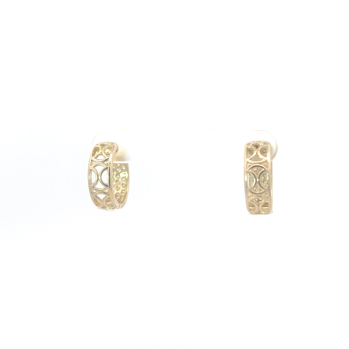 10K Yellow Gold 1.00cttw Diamond Hoop Earrings