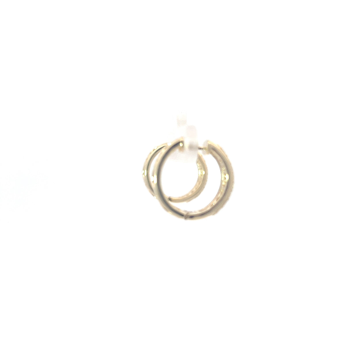 10K Yellow Gold 1.00cttw Diamond Hoop Earrings