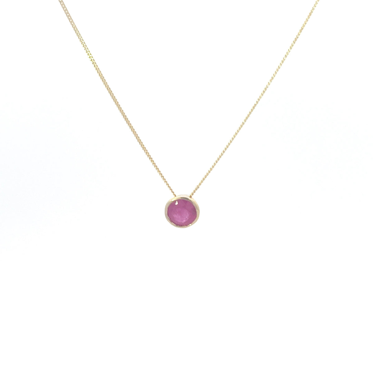 10K Yellow Gold Ruby Pendant