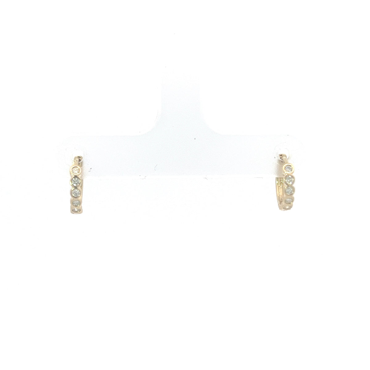 10K Yellow Gold 0.15cttw Diamond Hoop / Huggie Earrings