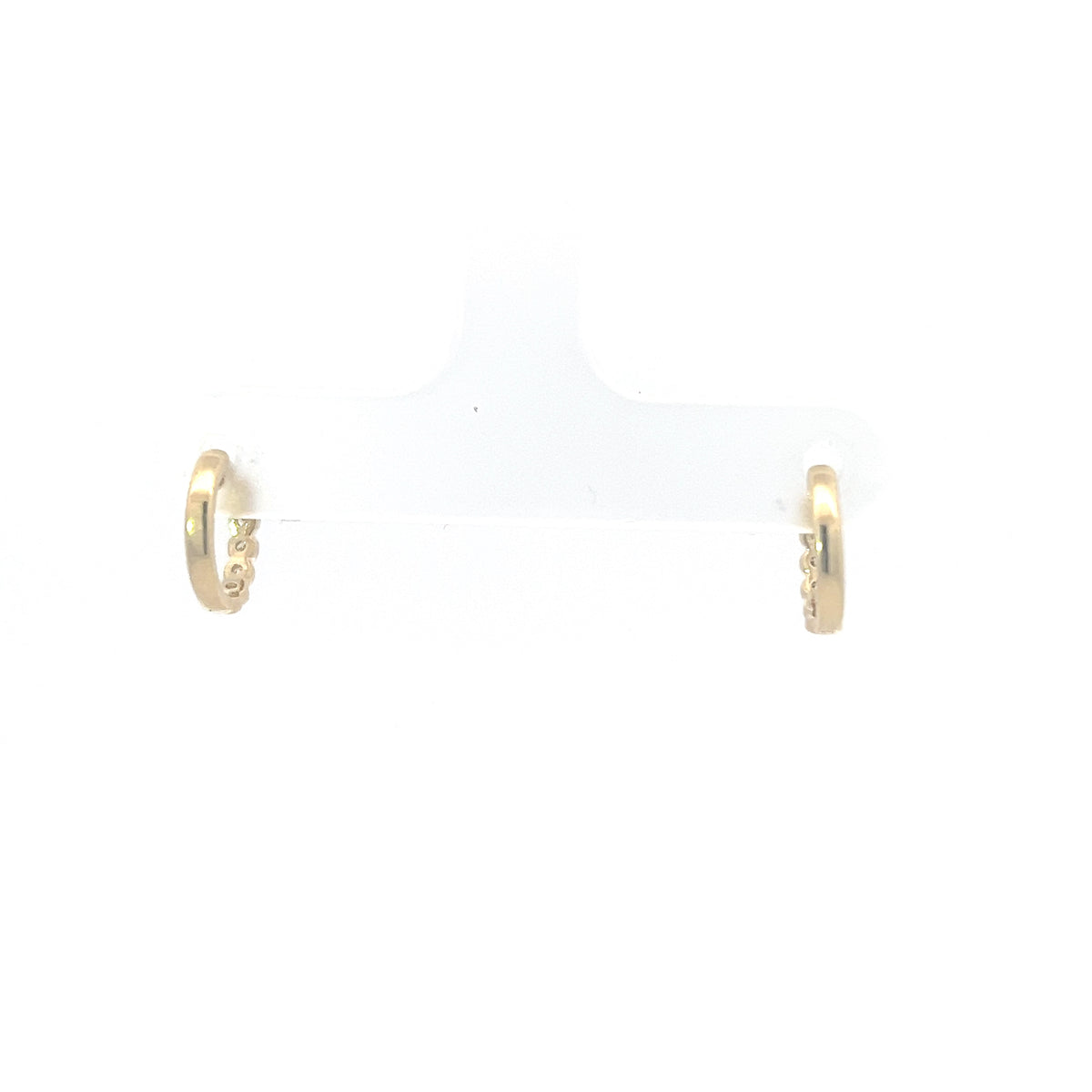 10K Yellow Gold 0.15cttw Diamond Hoop / Huggie Earrings