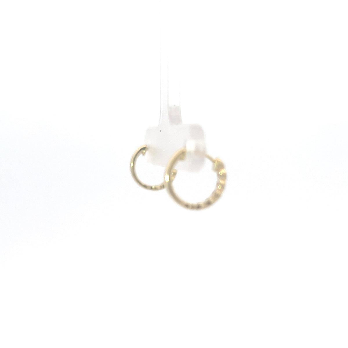 10K Yellow Gold 0.15cttw Diamond Hoop / Huggie Earrings