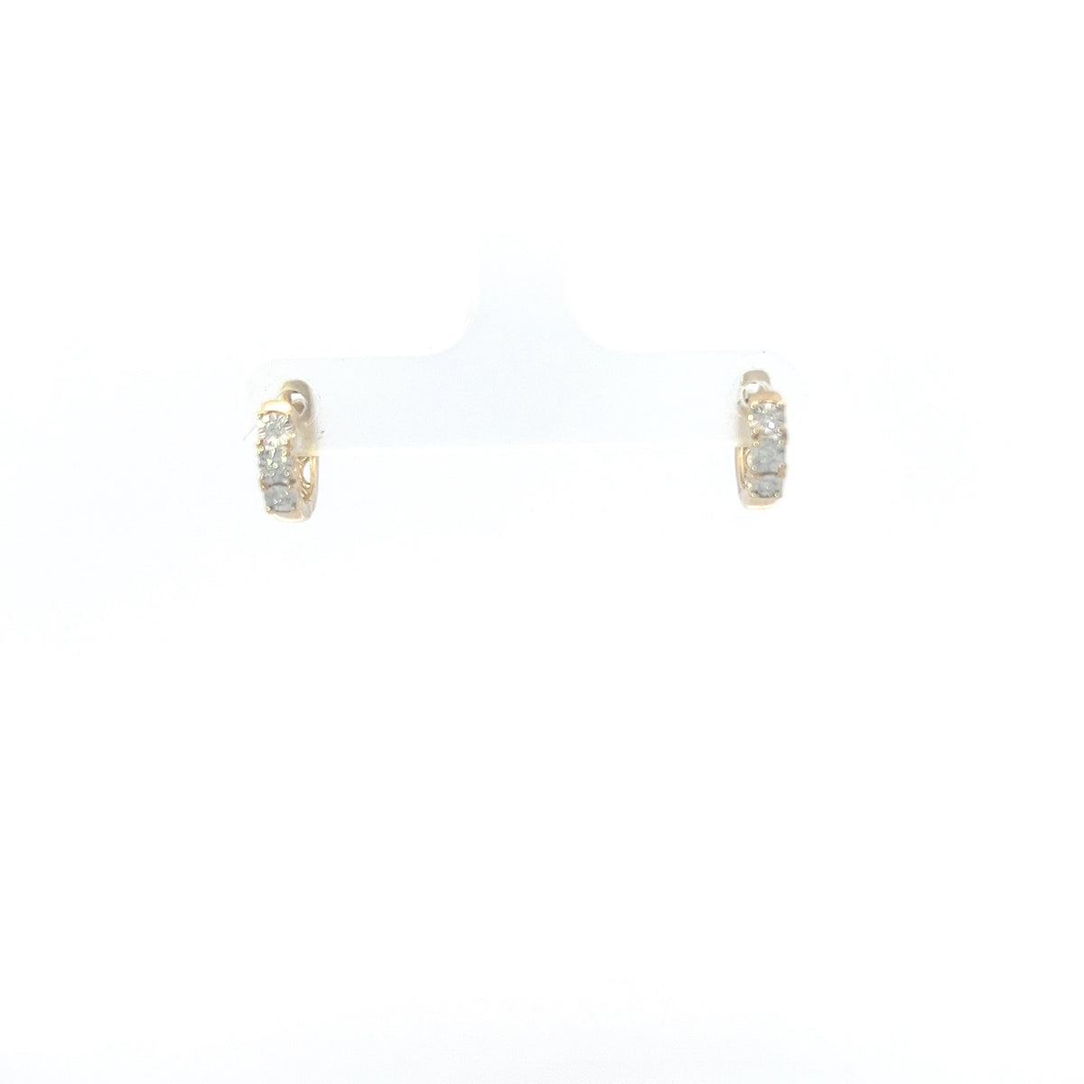 10K Yellow Gold 0.06cttw Diamond Hoop / Huggie Earrings