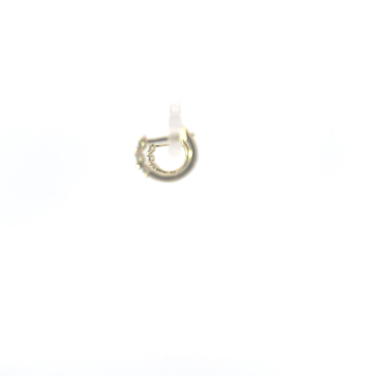 10K Yellow Gold 0.06cttw Diamond Hoop / Huggie Earrings