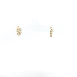 10K Yellow Gold 0.06cttw Diamond Hoop / Huggie Earrings