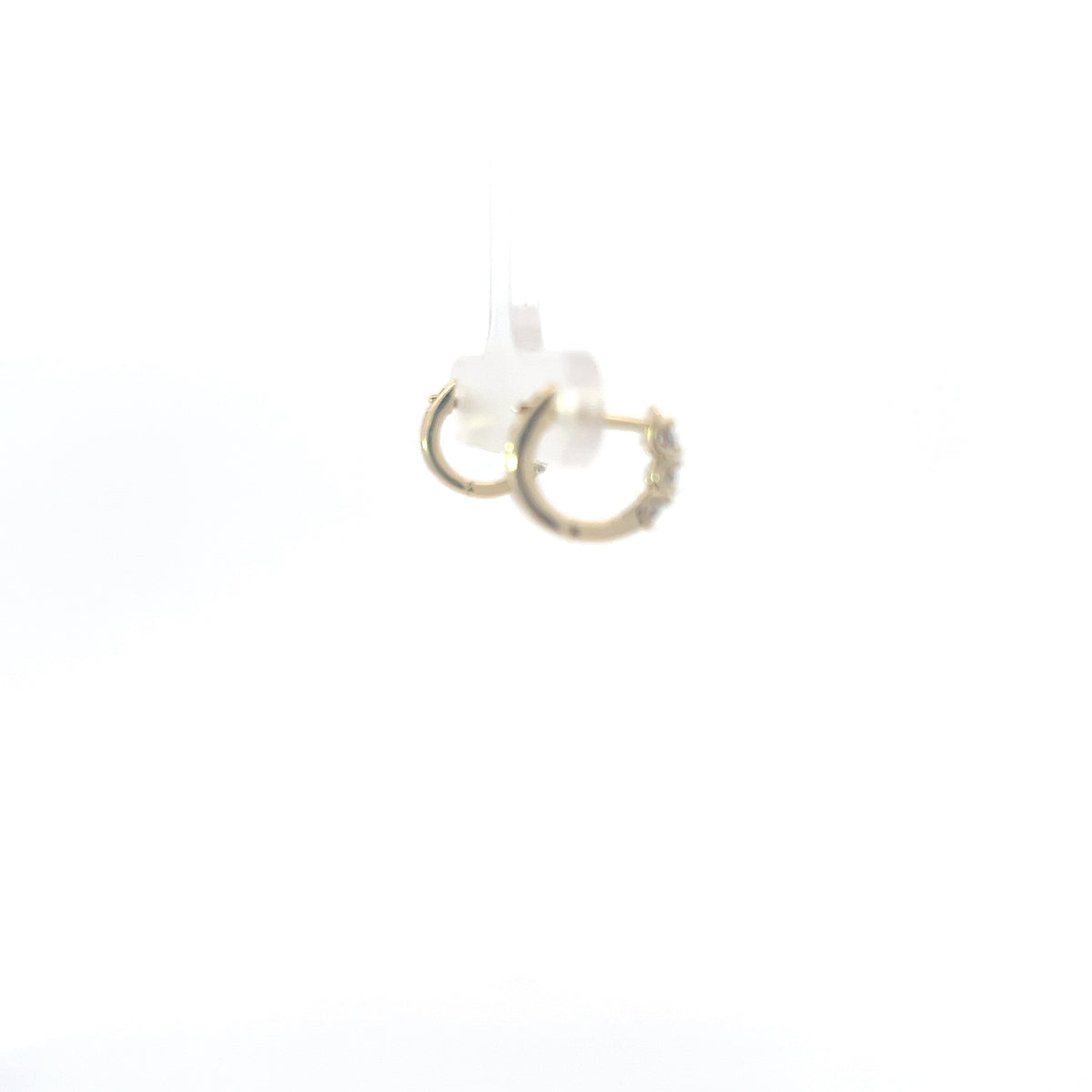 10K Yellow Gold 0.06cttw Diamond Hoop / Huggie Earrings