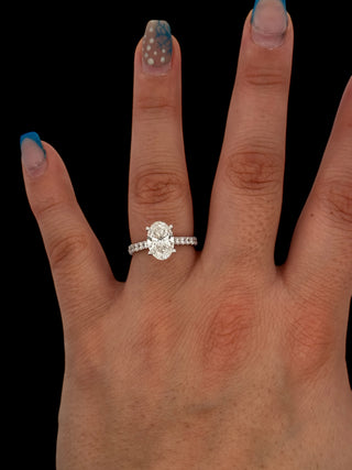 14K White Gold 2.50 cttw Lab Grown Diamond Engagement Ring