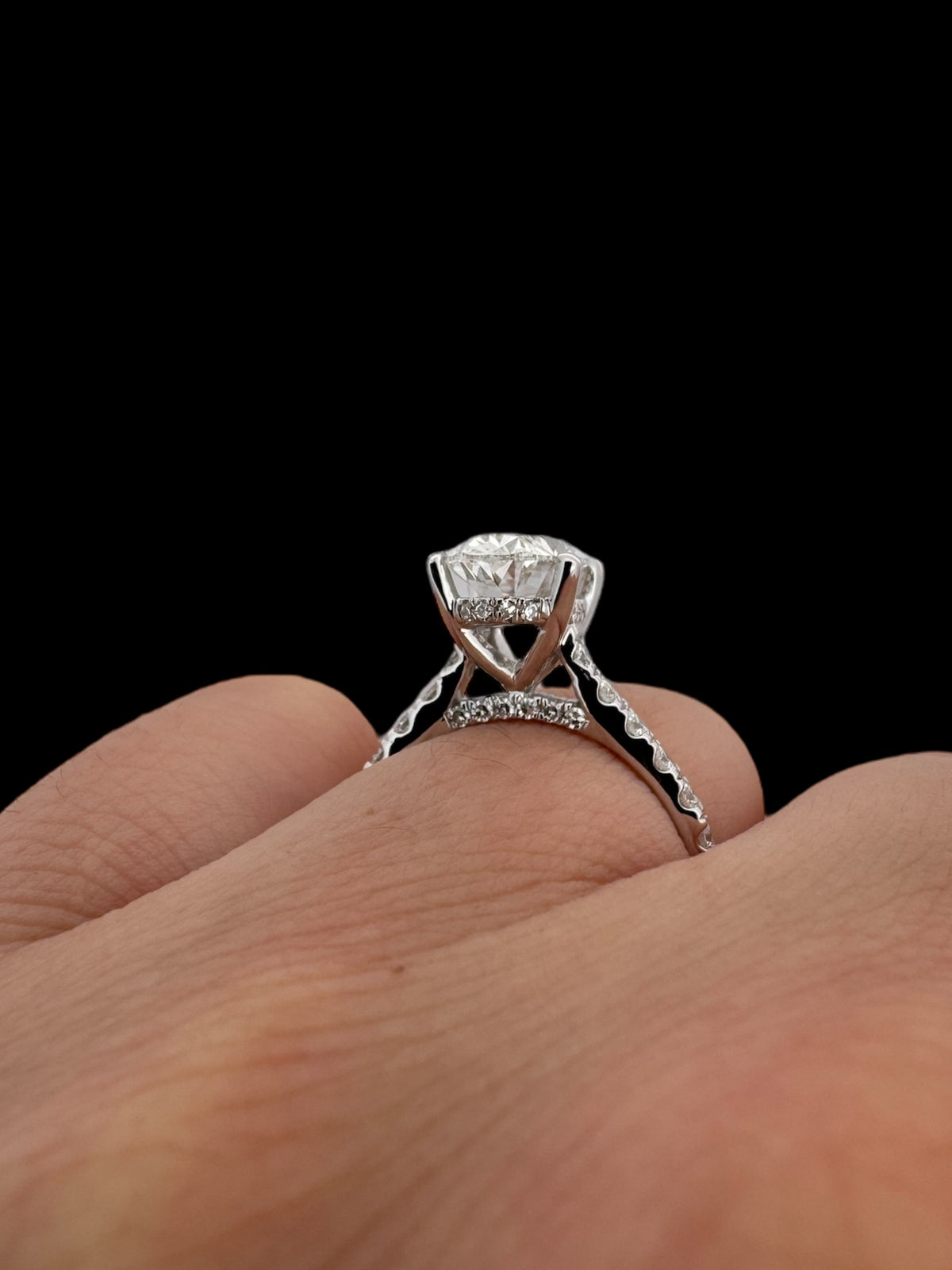 14K White Gold 2.50 cttw Lab Grown Diamond Engagement Ring - Size 6.5