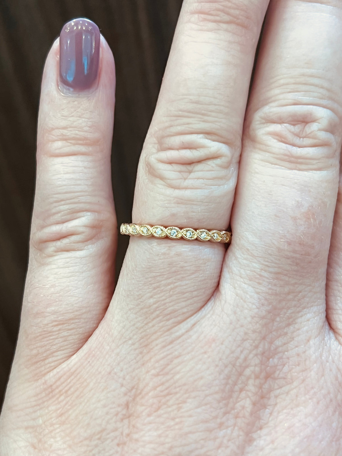 10K Yellow Gold 0.07cttw Diamond Ring