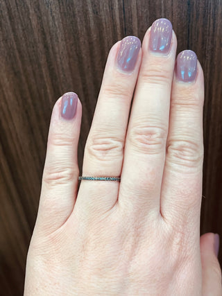 10K White Gold 0.10cttw Color Enhanced Blue Diamond Ring/Band