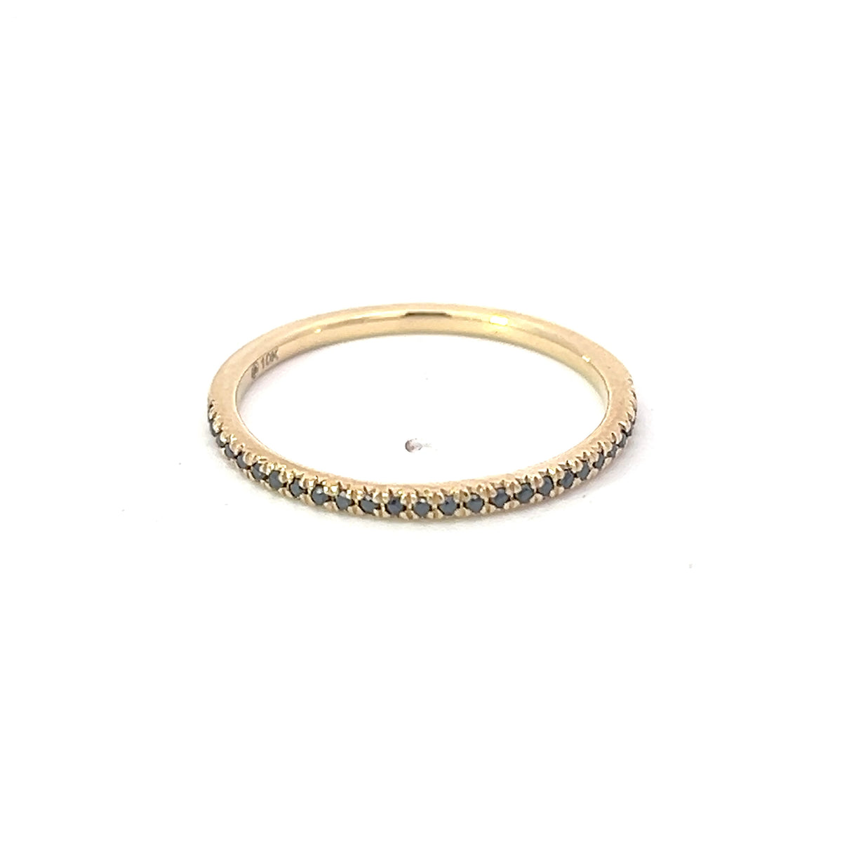 10K Yellow Gold Black Diamond Ring