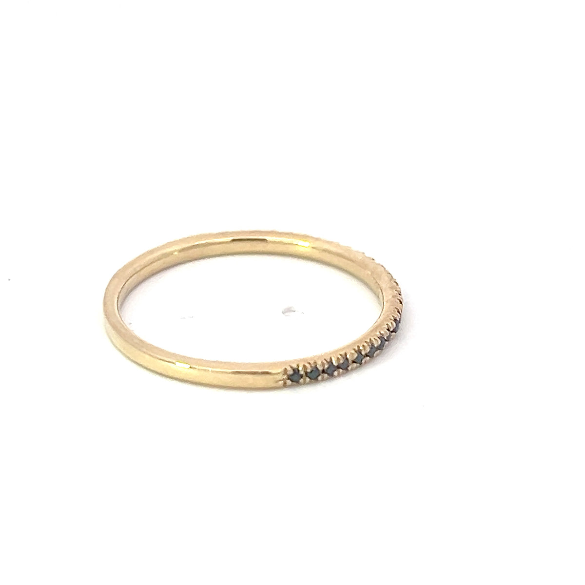 10K Yellow Gold Black Diamond Ring