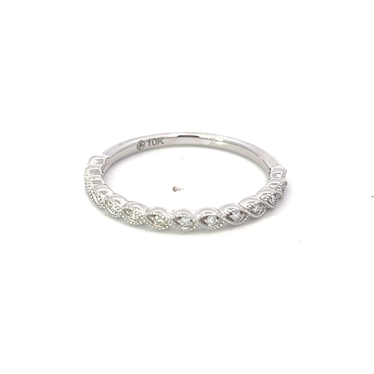 10K White Gold 0.07cttw Diamond Band