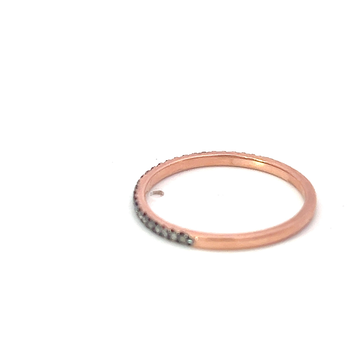 10K Rose Gold 0.10cttw Natural Brown Diamond Ring/Band