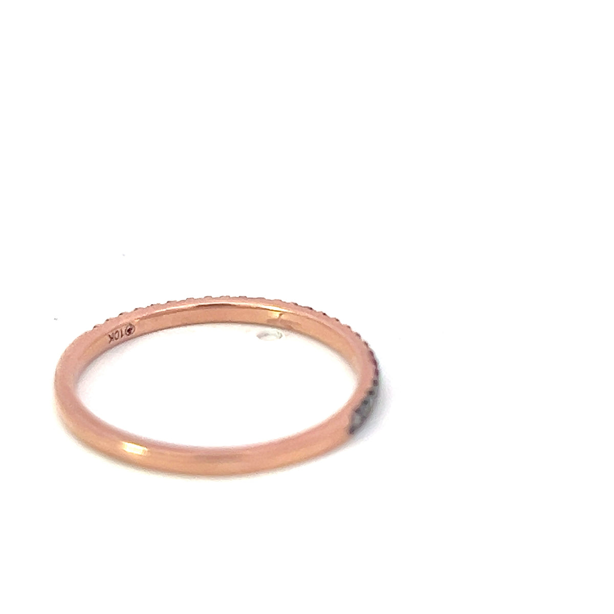 10K Rose Gold 0.10cttw Natural Brown Diamond Ring/Band