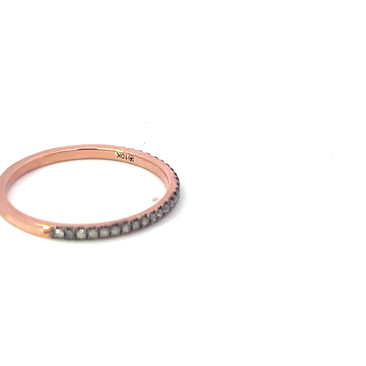 10K Rose Gold 0.10cttw Natural Brown Diamond Ring/Band