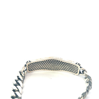925 Sterling Silver Turquoise Lion Head Bracelet - 8.5 Inches