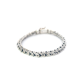 925 Silver 5.25mm King's Link Bracelet  - 8.5 Inches
