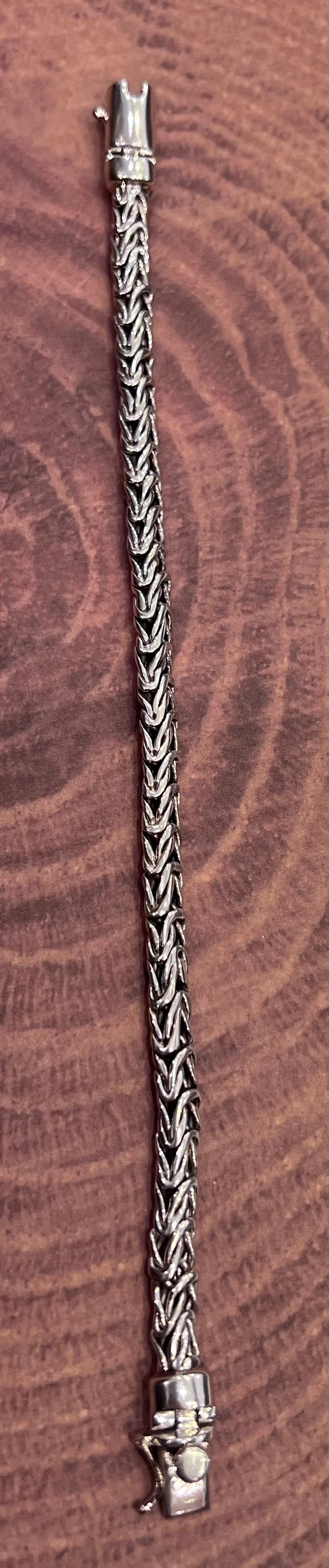 925 Silver 5.25mm King&#39;s Link Bracelet  - 8.5 Inches