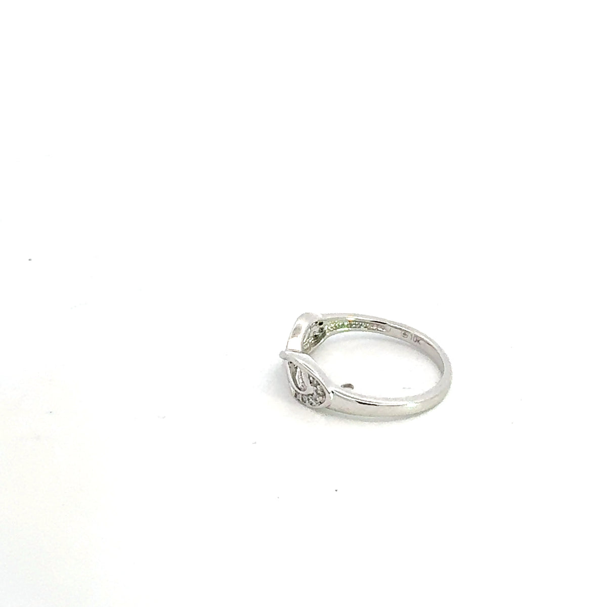 10K White Gold 0.06cttw Infinity Diamond Ring