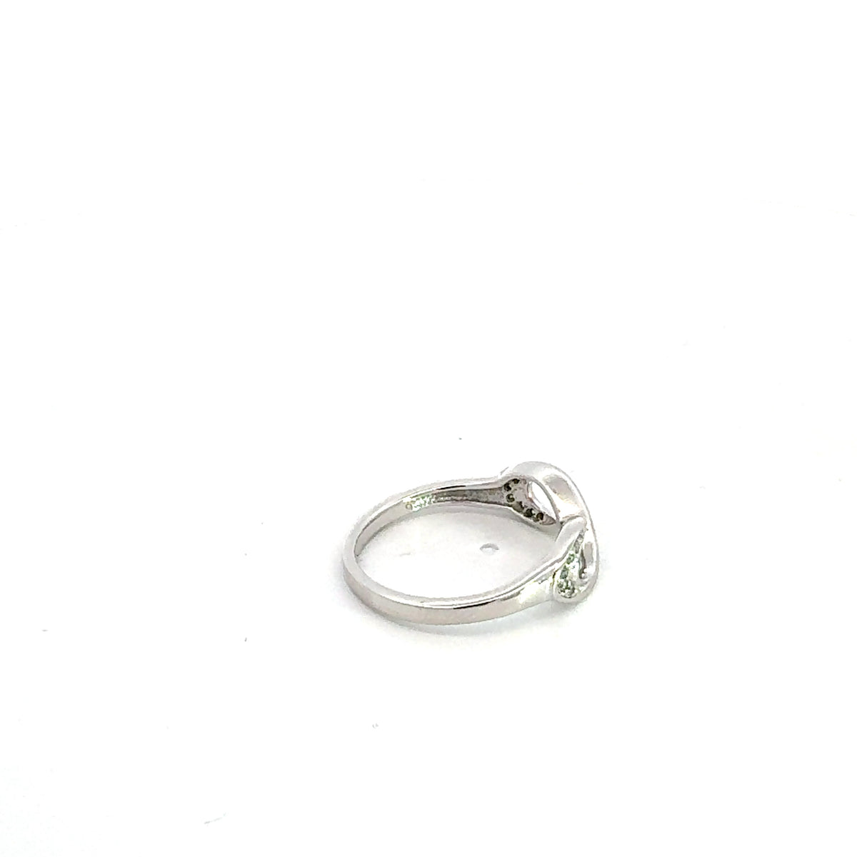 10K White Gold 0.06cttw Infinity Diamond Ring