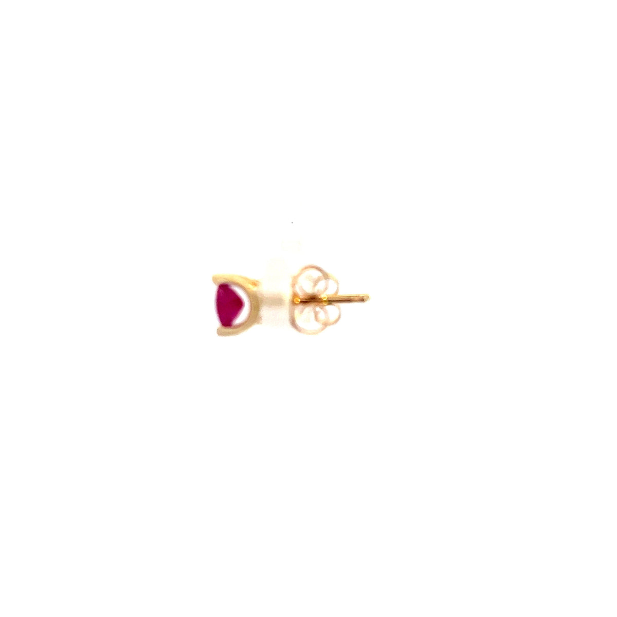 10K Yellow Gold Ruby Earring