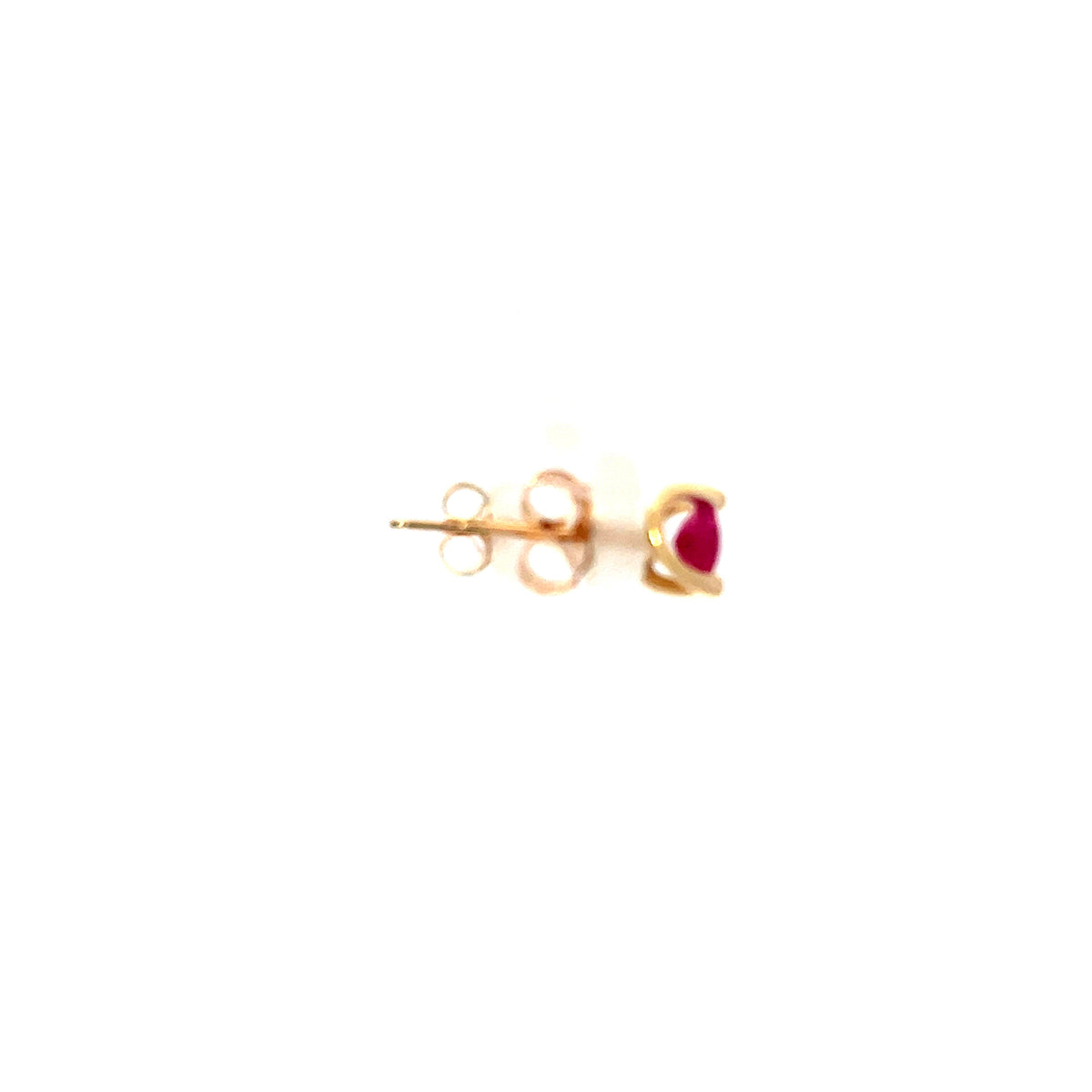 10K Yellow Gold Ruby Earring