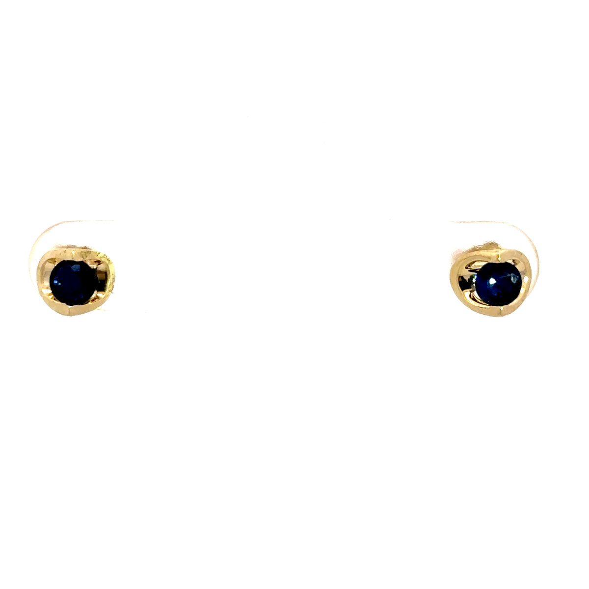 10K Yellow Gold Sapphire Earring