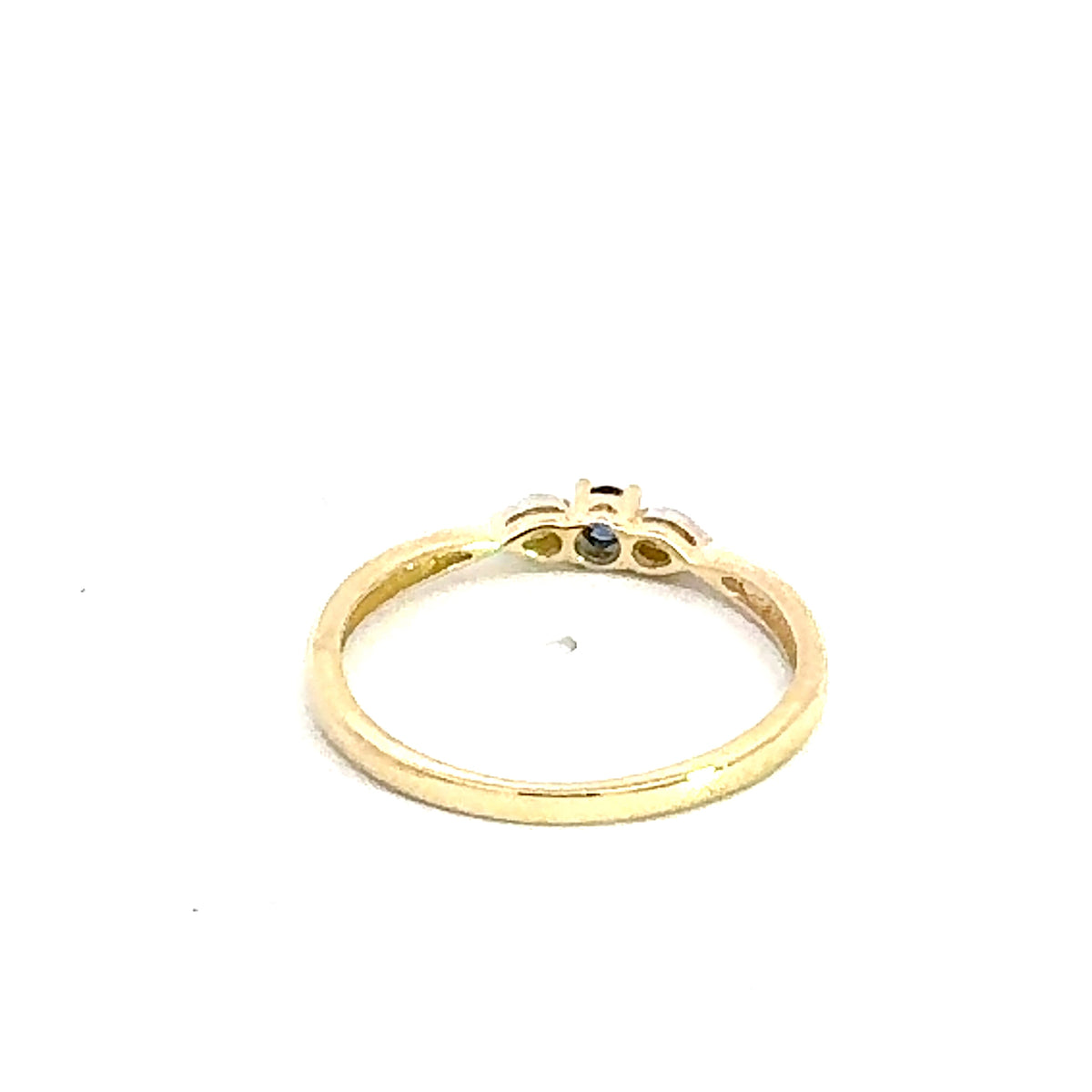 10K Yellow Gold Sapphire &amp; Diamond Ring