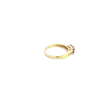 10K Yellow Gold Ruby & Diamond Ring