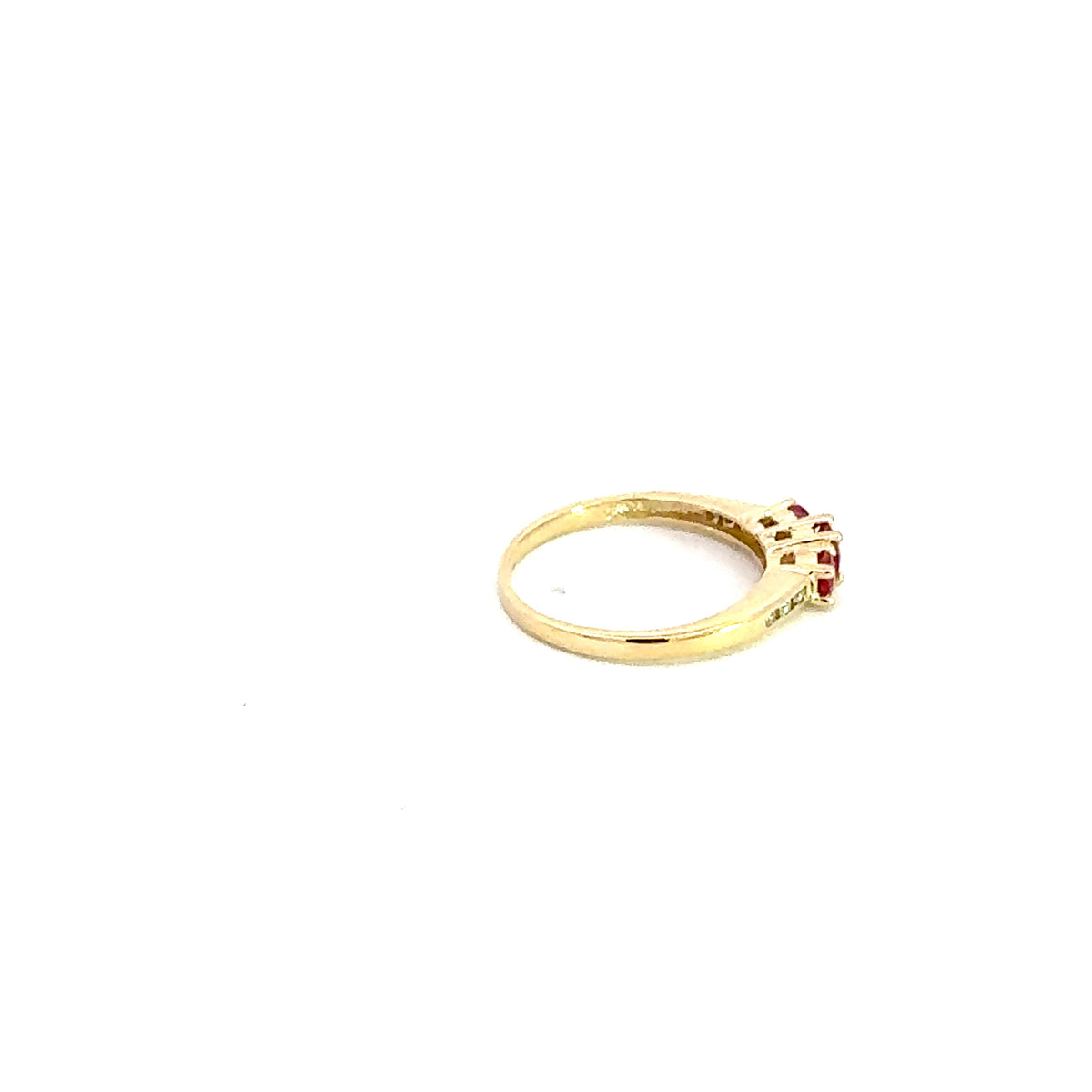 10K Yellow Gold Ruby &amp; Diamond Ring