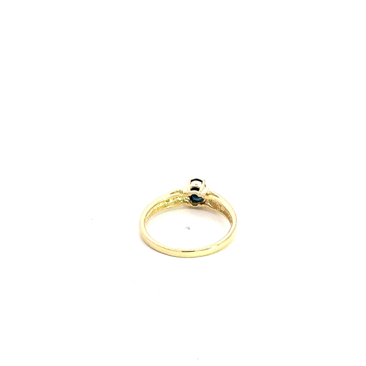 10K Yellow Gold Sapphire &amp; Diamond Ring