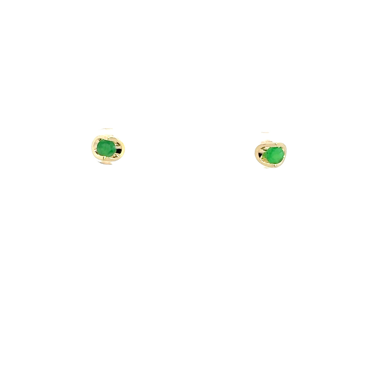 10K Yellow Gold Emerald Earring