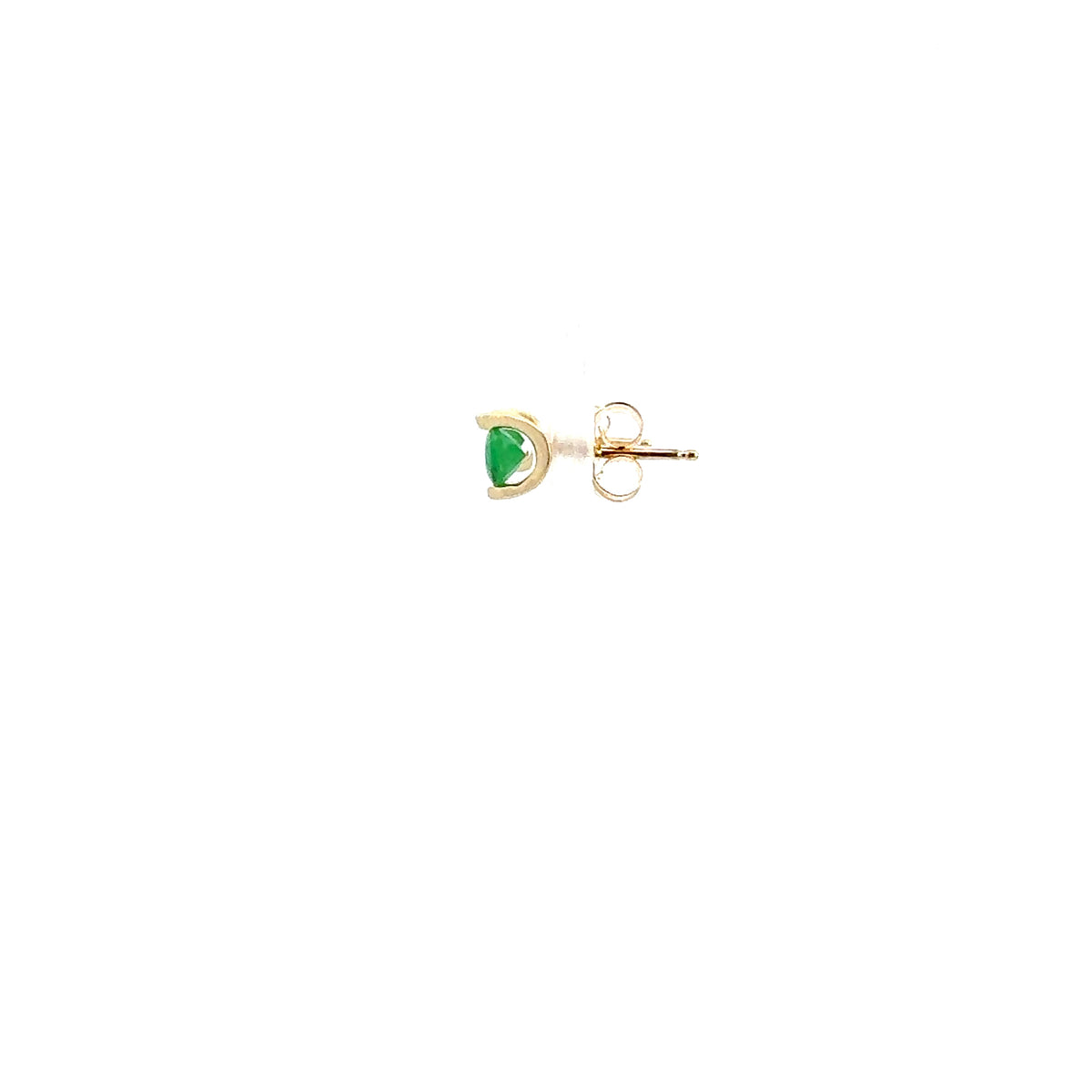 10K Yellow Gold Emerald Earring