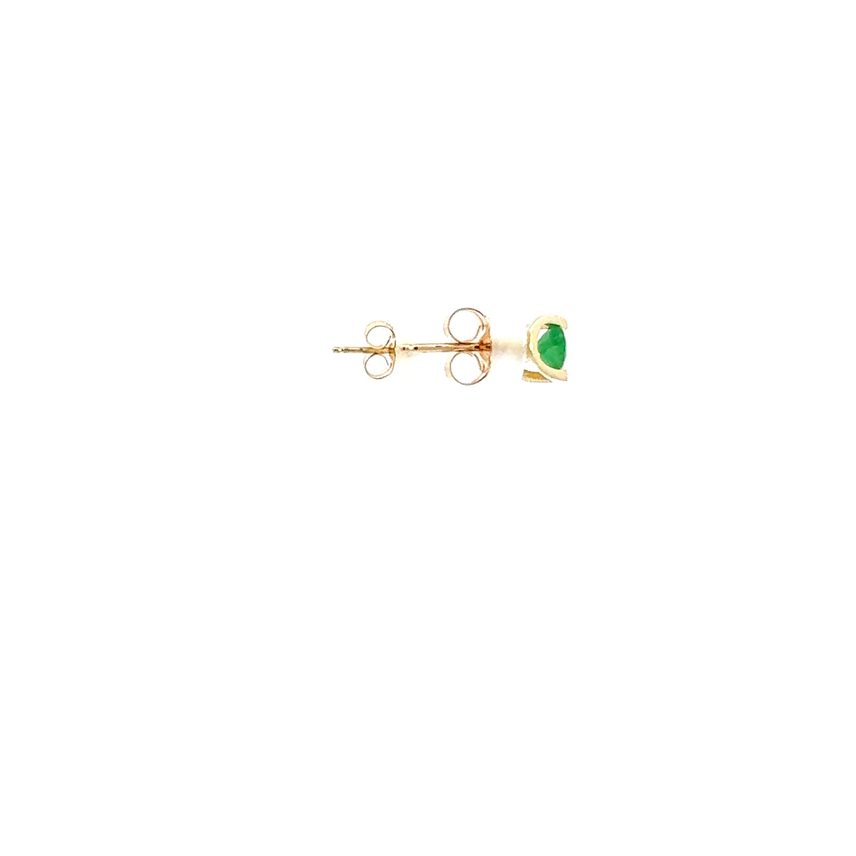 10K Yellow Gold Emerald Earring