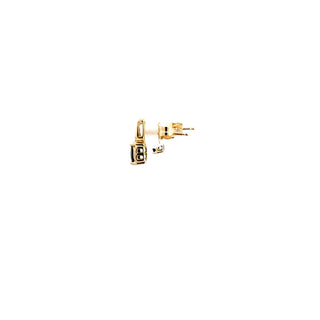 10K Yellow Gold Sapphire & Diamond Earring