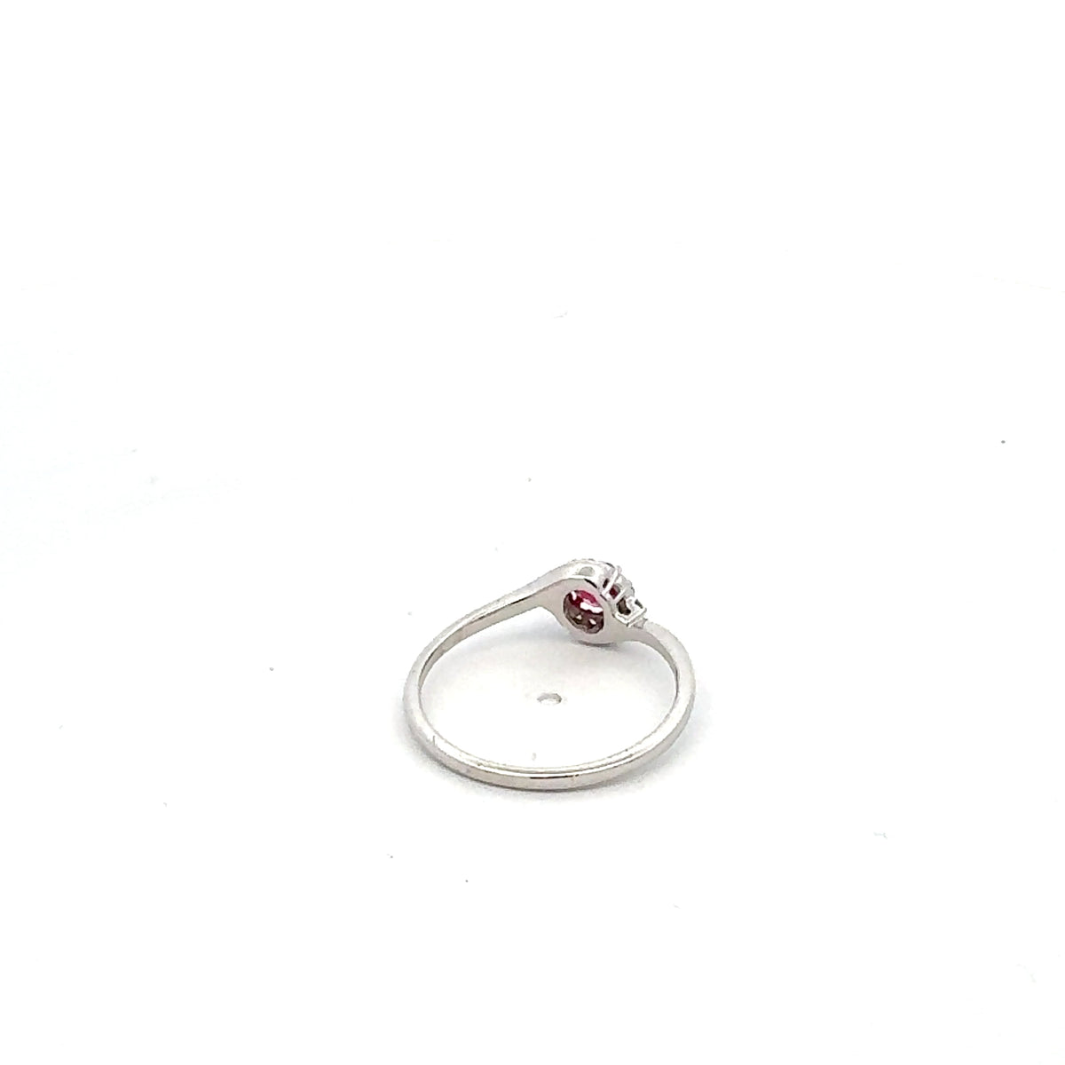 10K White Gold Ruby and Diamond Ring