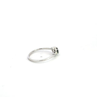 10K White Gold Sapphire & Diamond Ring