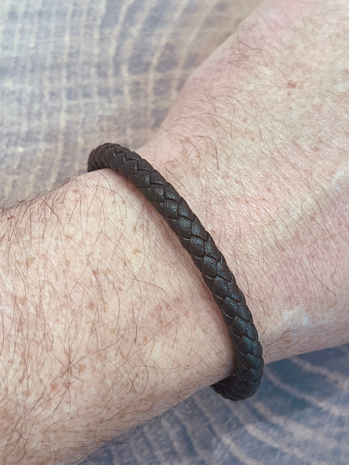 Stainless Steel and Leather Bracelet