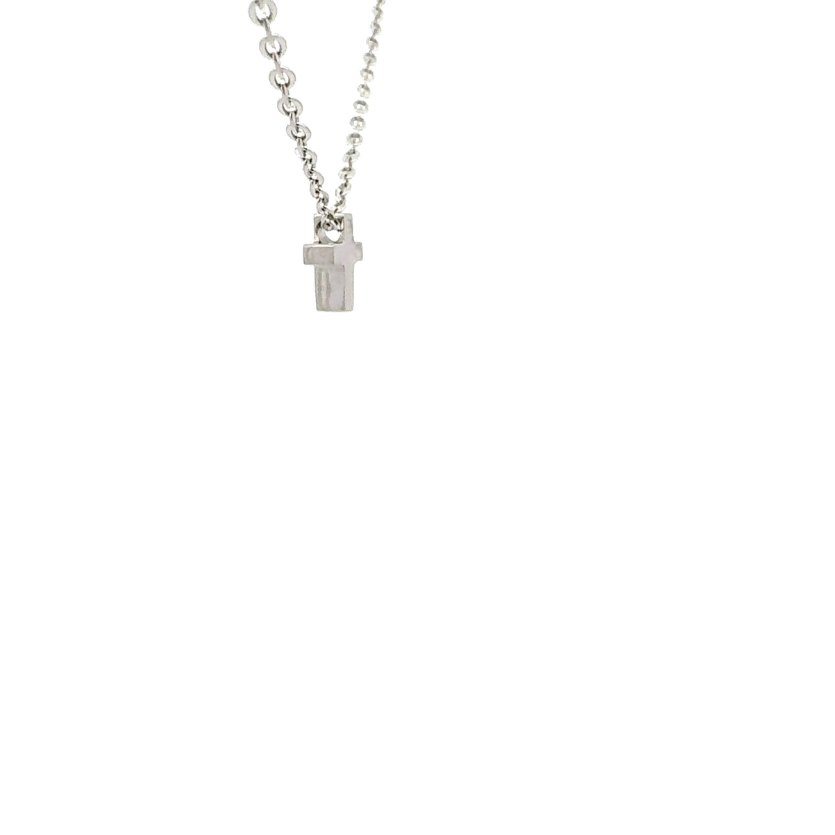 Stainless Steel 8.5X6mm Cross Pendant - 18&quot;