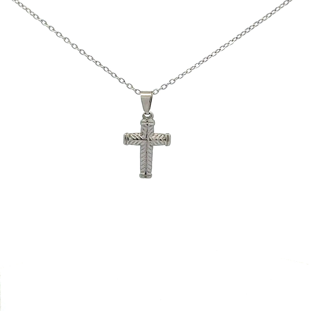 Stainless Steel 20X14mm Cross Pendant - 18&quot;