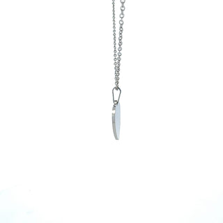 Stainless Steel 23X21mm Engravable Heart Pendant - 18"