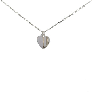 Stainless Steel 18X16mm Engravable Heart Pendant - 18"