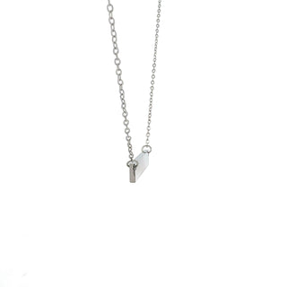 Stainless Steel 7x35mm Engravable Bar Pendant - 18"