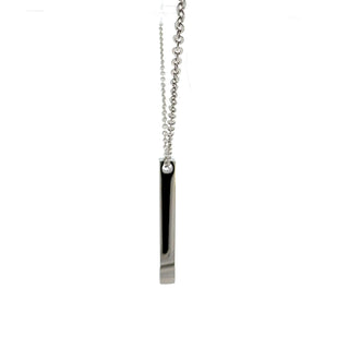 Stainless Steel 39X5mm Engravable Bar Pendant - 18"