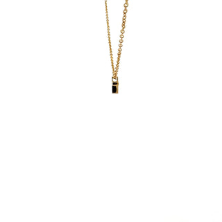 Stainless Steel Gold Plated 8.5X6mm Cross Pendant - 18"