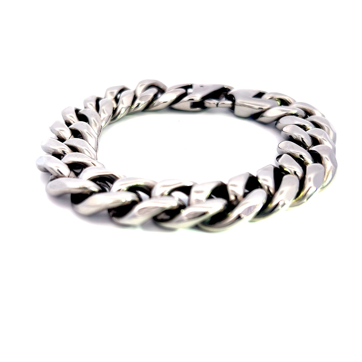 Stainless Steel 15mm Bracelet  -  8.5 Inches