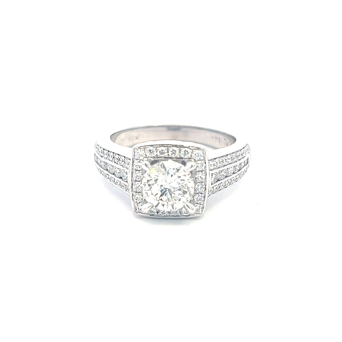 14K White Gold 1.61cttw Diamond Engagement Ring