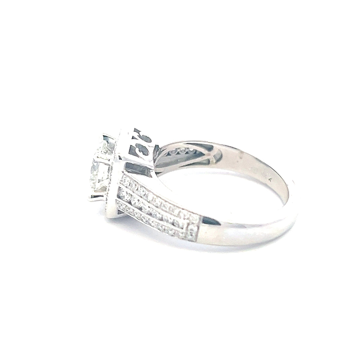 14K White Gold 1.61cttw Diamond Engagement Ring